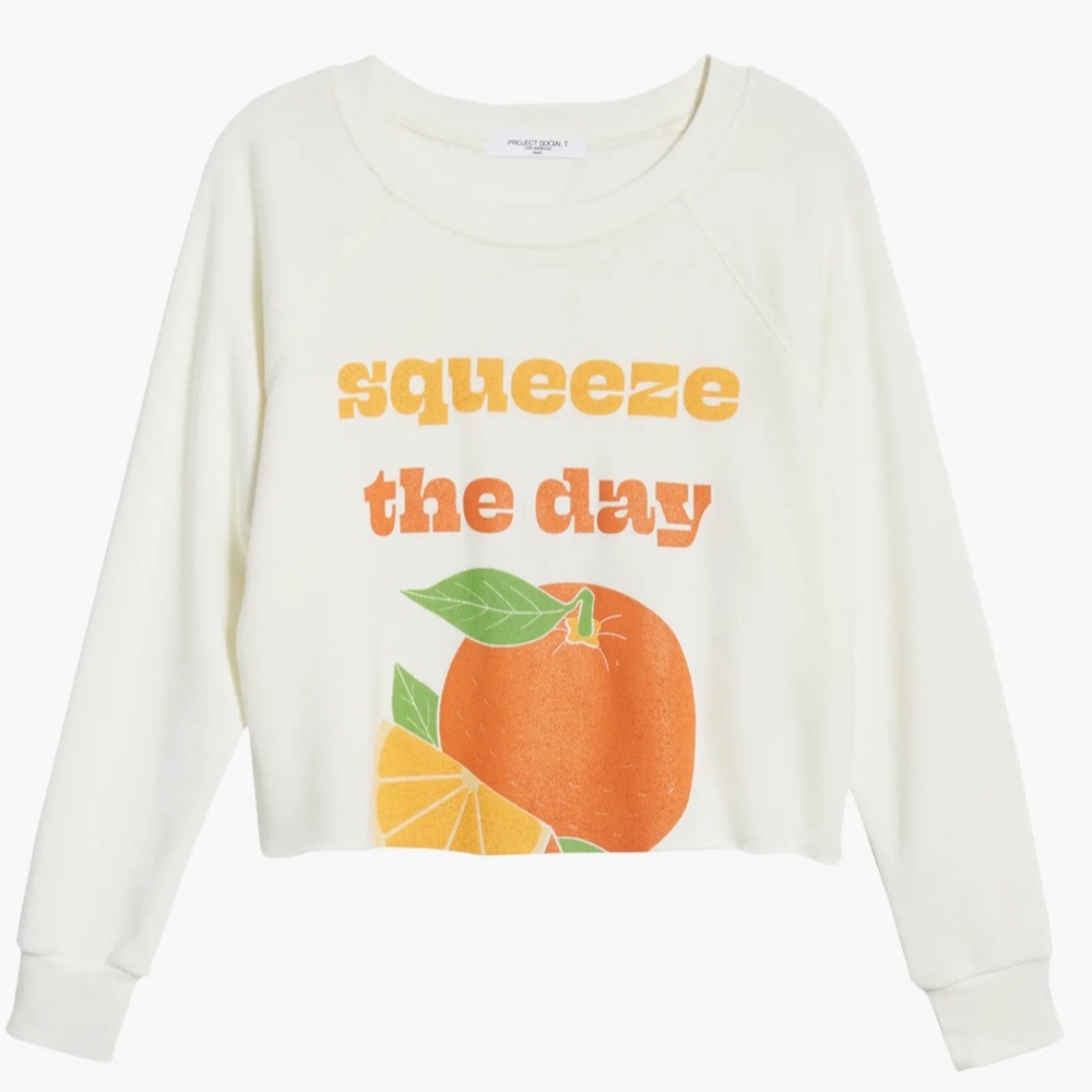 ‘Squeeze the Day’ Cropped Sweatshirt